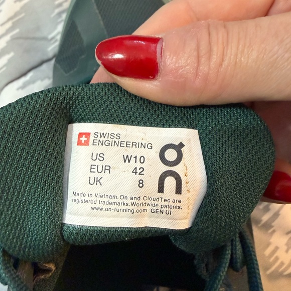 On Running Womens Green Trail Running Shoes - Picture 15 of 15